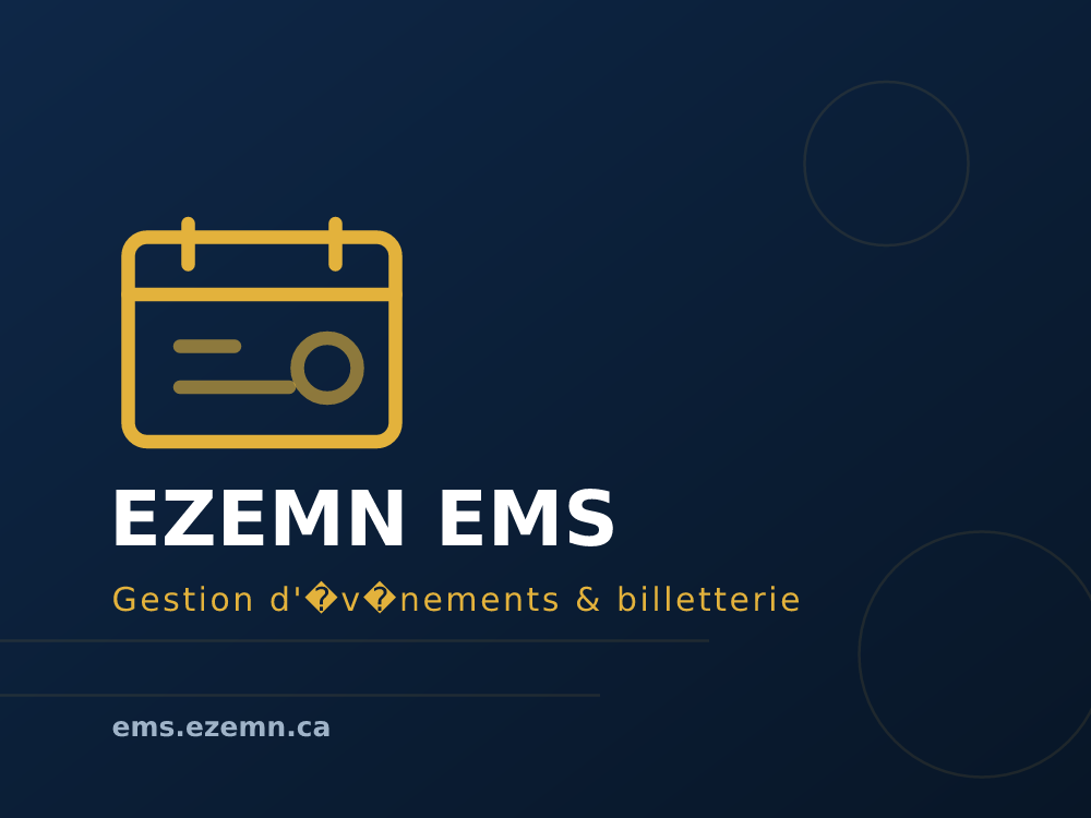EZEMN EMS — gestion d'événements